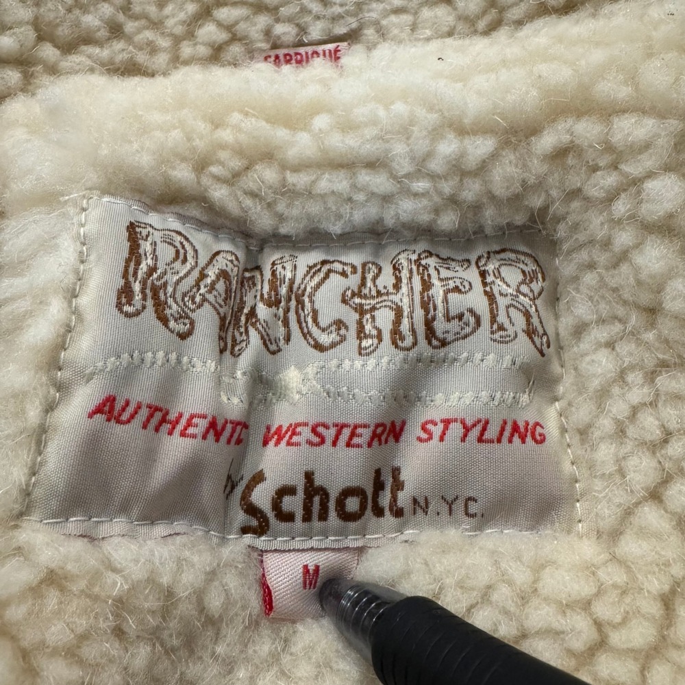 Schott NYC 8524 Corduroy Delivery Jacket Brown Sherpa Wool Lined Men's M NWT - Picture 5 of 8